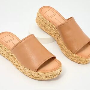 Dolce Vita Raffia Bottom Honey women’s Slide Sandals - Pablos SZ 10